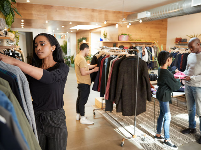 Woman clothes shopping</perch:content>
